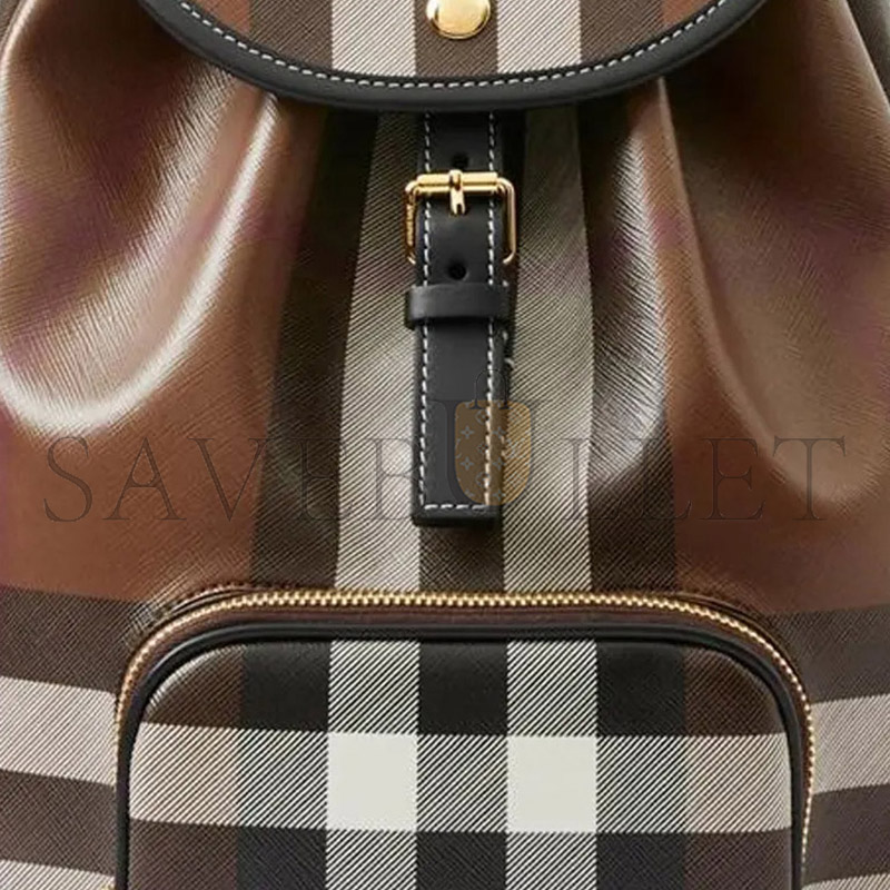 Bv*b*rry plaid backpack 80696641 (37*24*13cm)